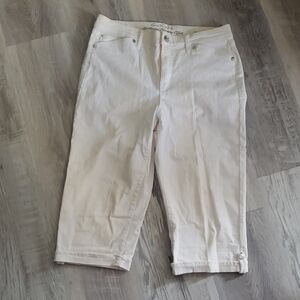 White Cropped Pants Gloria Vanderbilt Skimmer Size 6